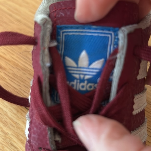 Adidas Samoa toddler maroon red sneakers - Picture 8 of 13